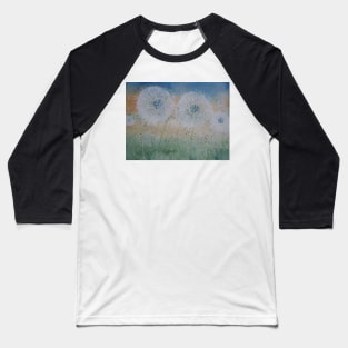 Dreamy Dandelions in a Meadow Baseball T-Shirt